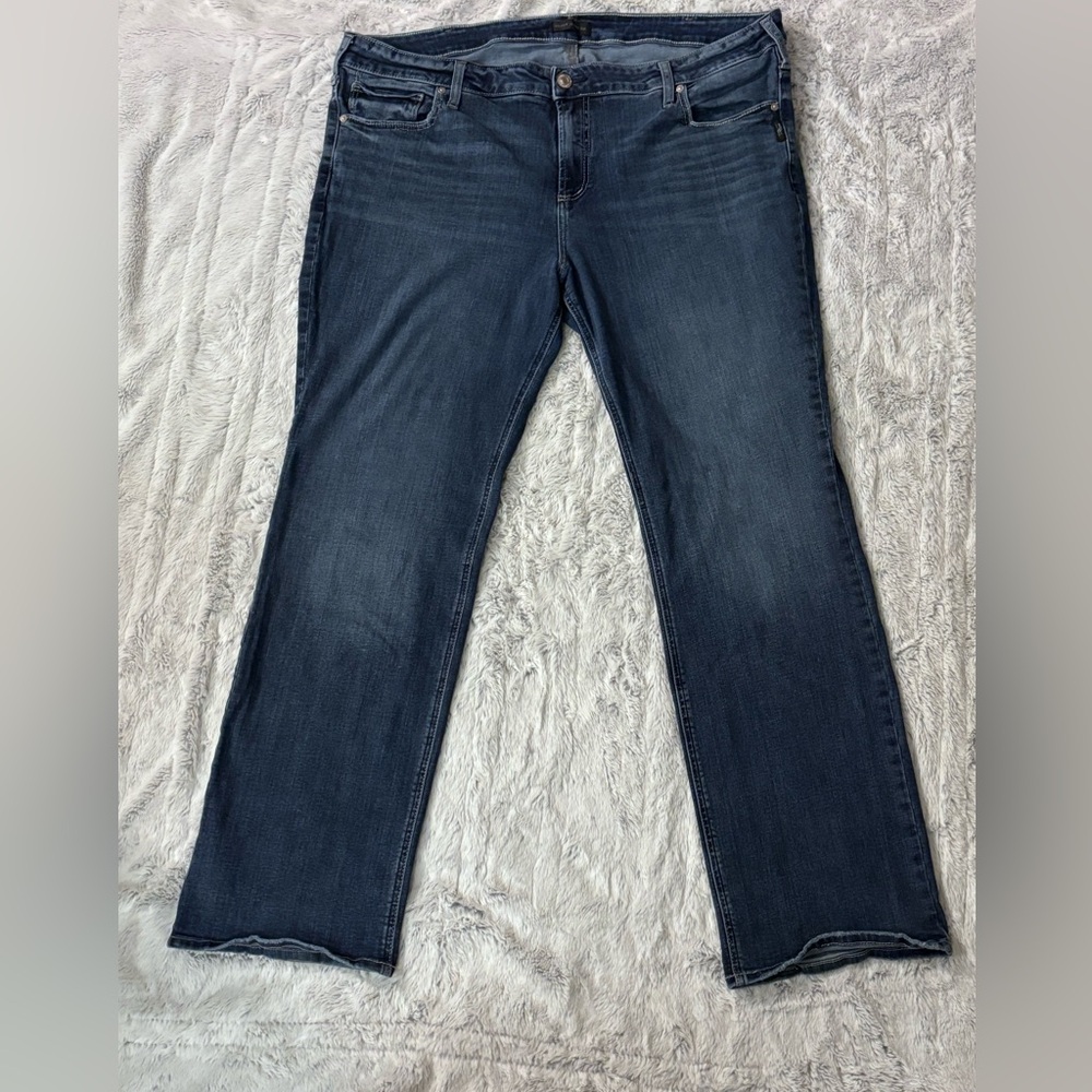 Silver Jeans Dark Blue Straight Leg Women's Jeans